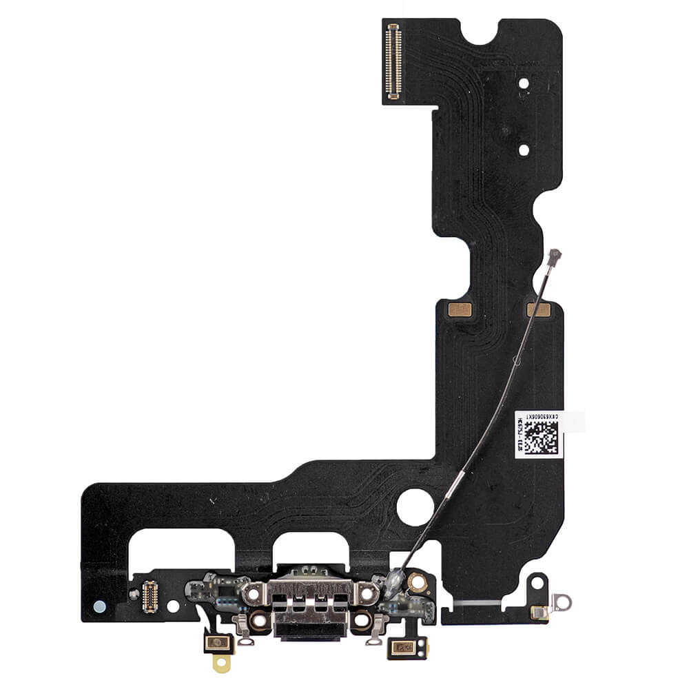 For iPhone 7 Plus - Charge Port Assembly - Black - Premium Quality - 821-00276-05