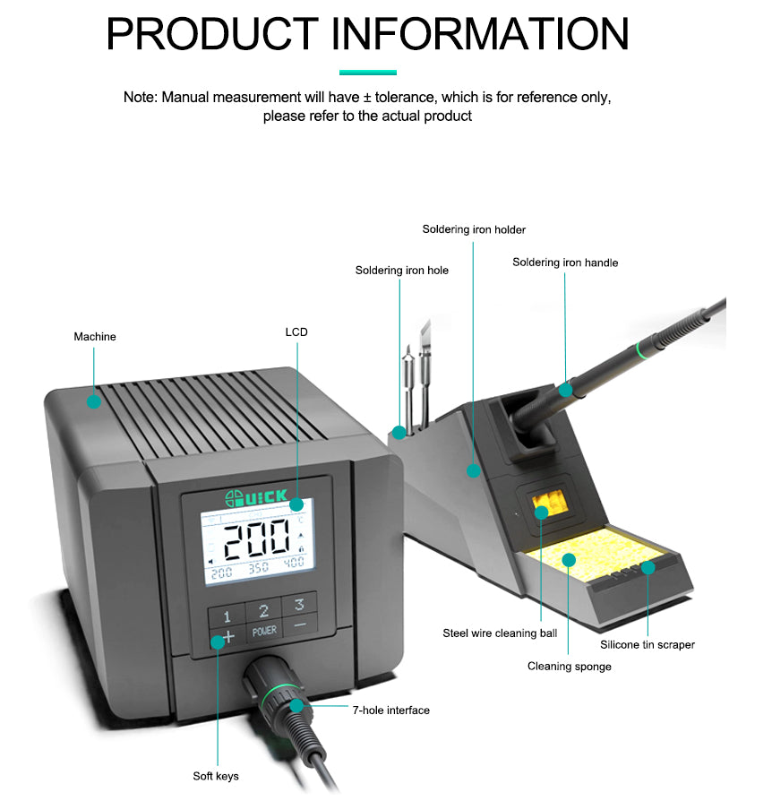 Quick Q8 intelligence precision soldering iron station/110V/220V
