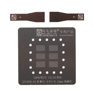 Amaoe Screen IC Reball Stencil With Magnetic Base - iPhone X - 12 Pro Max - 13 - 14 - 15