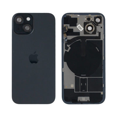Genuine iPhone 15 - Back Glass With Wireless NFC Charging MagSafe Magnet & Flashlight Flex - Black - Reclaimed - Grade B