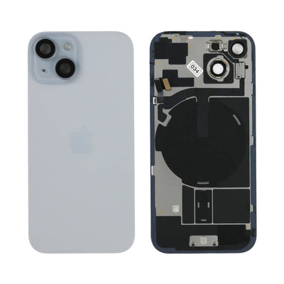 Genuine iPhone 15 - Back Glass With Wireless NFC Charging MagSafe Magnet & Flashlight Flex - Blue - Reclaimed - Grade A