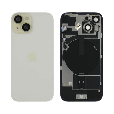 Genuine iPhone 15 - Back Glass With Wireless NFC Charging MagSafe Magnet & Flashlight Flex - Yellow - Reclaimed - Grade A