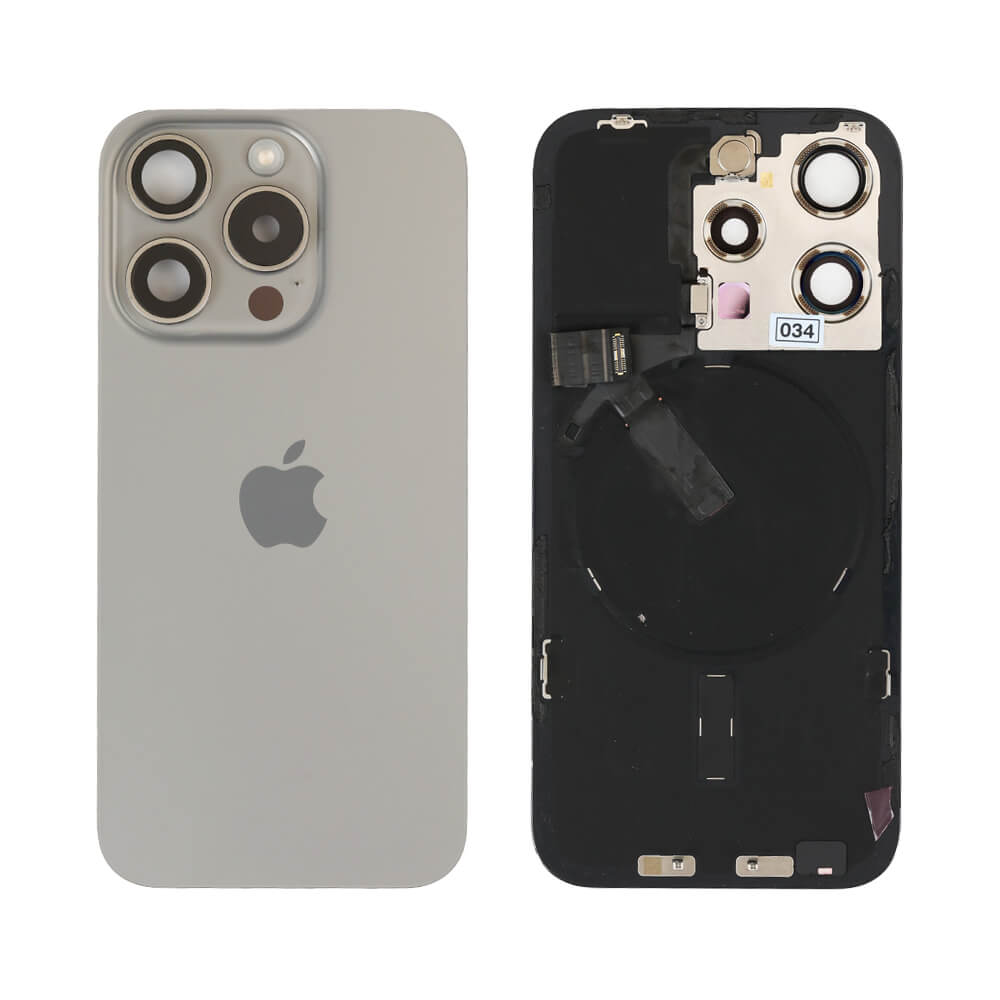 Genuine iPhone 15 Pro - Back Glass With Wireless NFC Charging MagSafe Magnet & Flashlight Flex