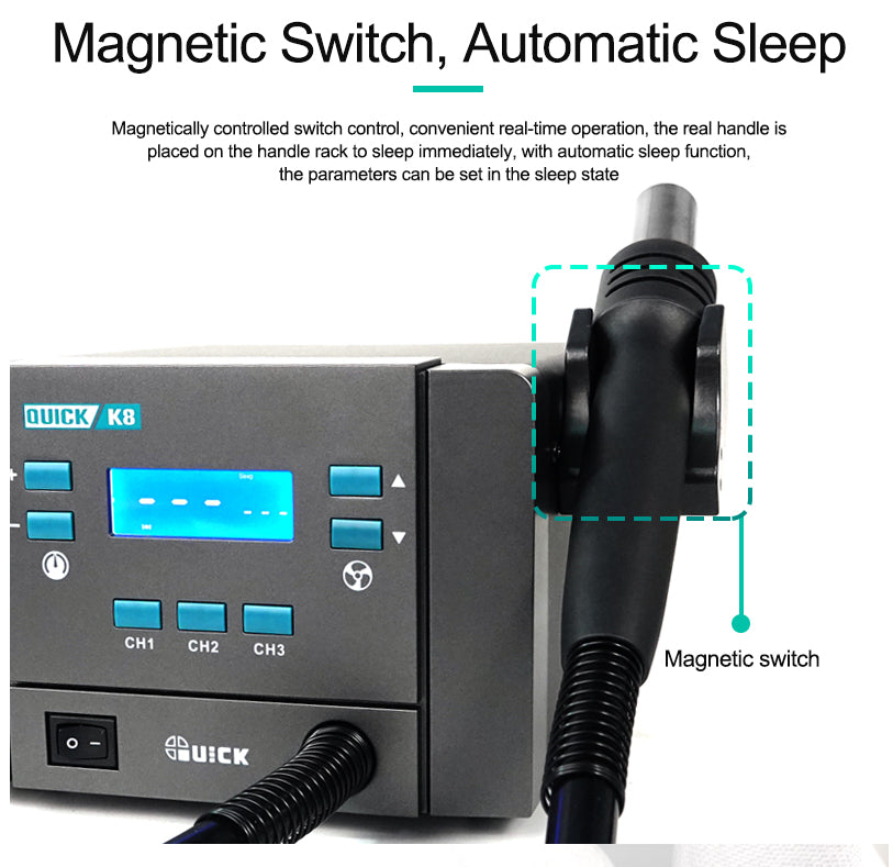 Quick K8 Lead-free hot air soldering station/110V/220V