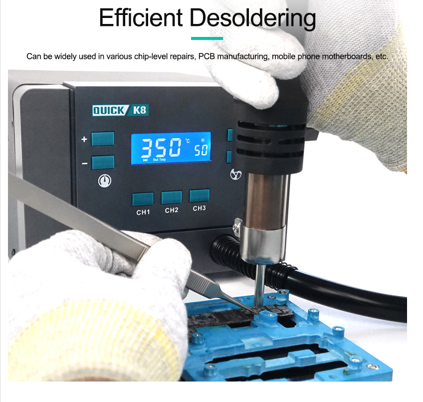 Quick K8 Lead-free hot air soldering station/110V/220V